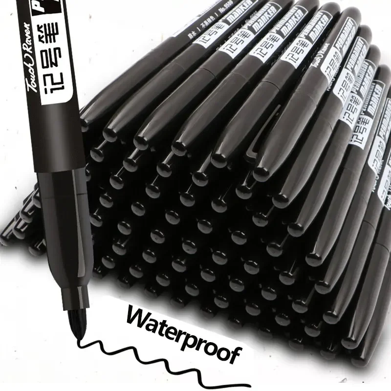 Permanent Marker Stift Zeichnung Marker Schwarz Blau Rot Wasserdichte Tinte Skizze Stifte Schreibwaren Kunst Schule Liefert Für Glas Metall Image