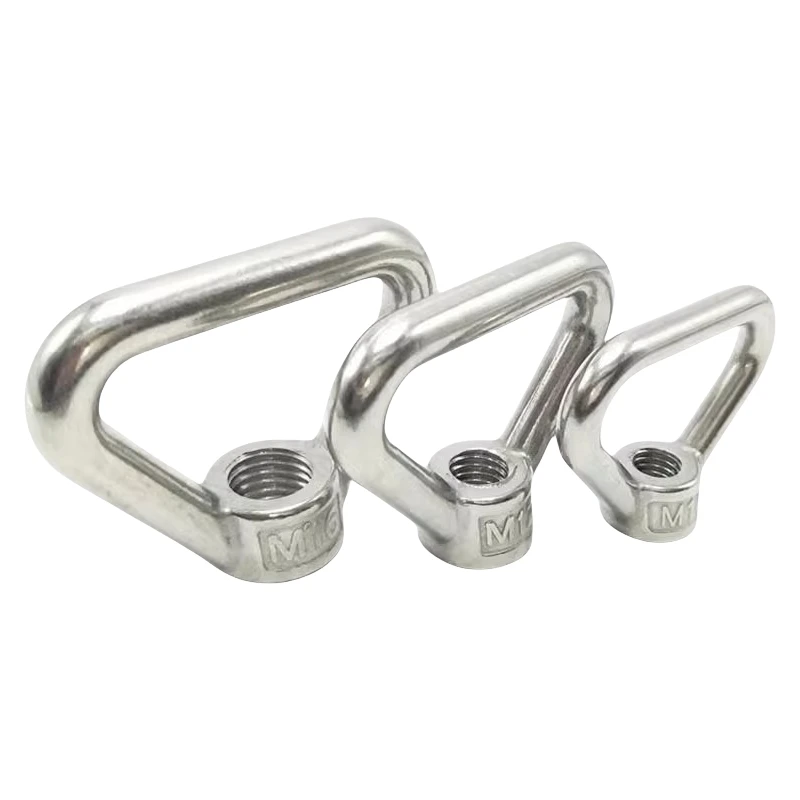 M8 M10 M12 M14 M16 304 Edelstahl Dreieck Hebeösenmutter Trapezgewinde Ringe Passend für Griffschrauben Image