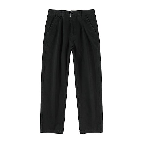 Herren Jogginghose Karottenhose mit schmal zulaufendem Schnitt Tasche Einfarbig Volle Länge Outdoor Urlaub Party Urlaub Vintage KhakiA Schwarz Mikroelastisch Image