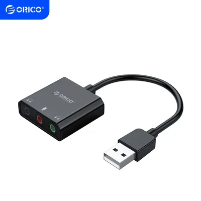 ORICO Sound Card External USB Interface 3.5mm Stereo Microphone Audio Volume Adjustment Free Drive