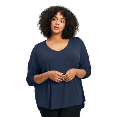Plus Size Women's Taya Essential Top by Avenue in Navy (Size 30/32)