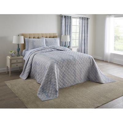 Delia Bedspread Set by BrylaneHome in Blue (Size QUEEN)