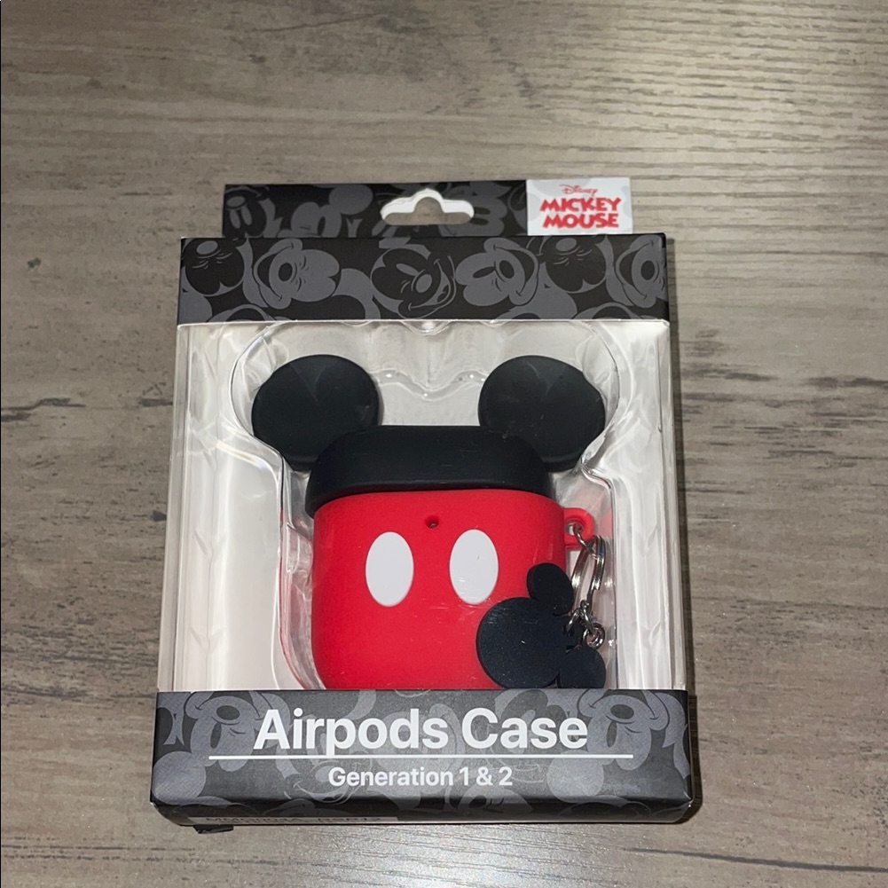 Disney Cell Phones & Accessories | Disney Mickey Mouse Airpods Case | Color: Black/Red | Size: Os