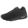 Sneaker SKECHERS "Uno - Stand on Air", Herren, Gr. 46, schwarz, Synthetik, sportlich, Schuhe, Freizeitschuh, Halbschuh, Schnürschuh mit extra Dämpfung