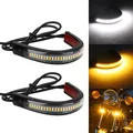 2 pezzi 36LED anello forcella striscia indicatore lampeggiante indicatori di direzione moto DRL bianco ambra lampeggiatore avviso lampada da corsa lampeggiante accesso