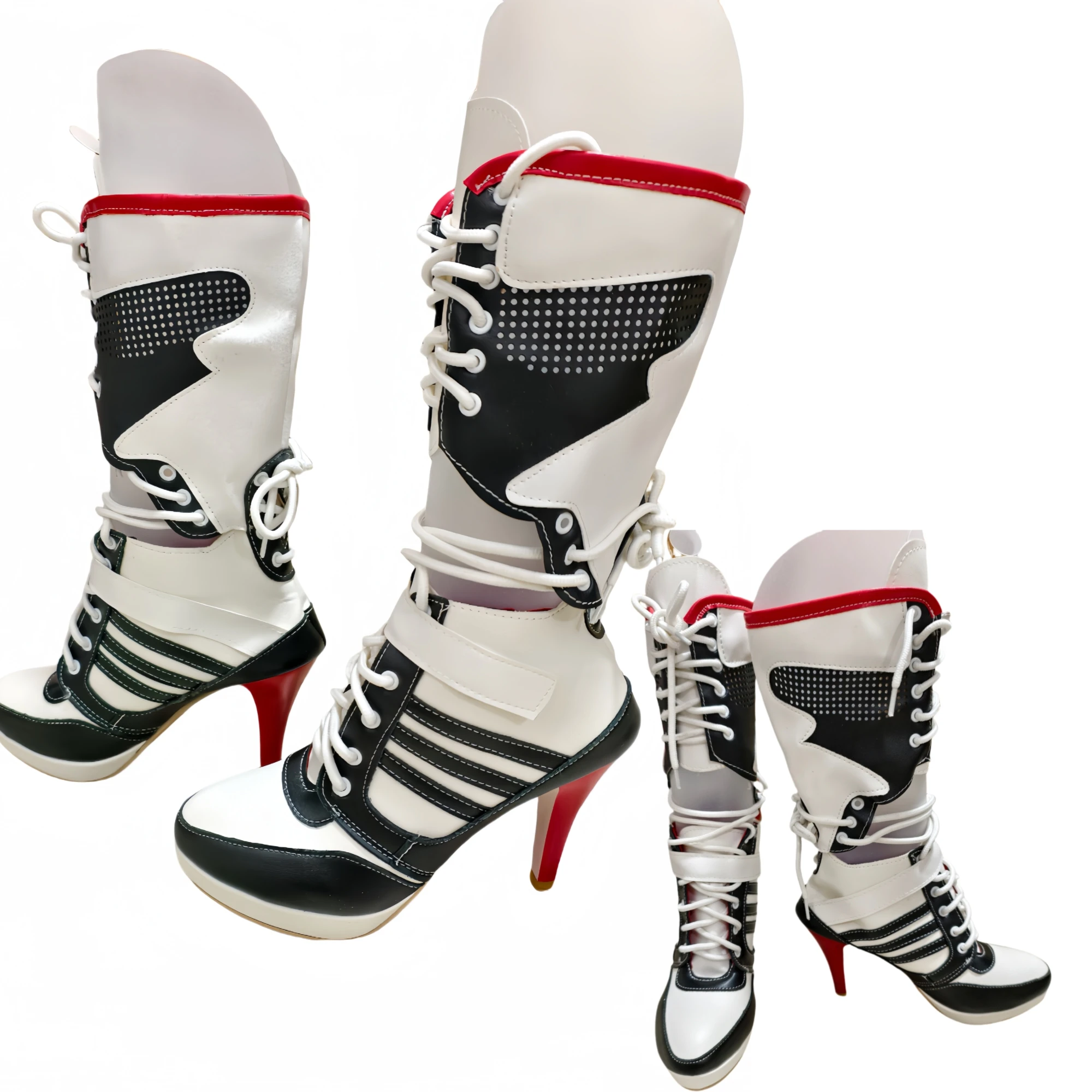 Quinn Cosplay Schuhe Stiefel Karneval Stiefel Halloween Frau Verkleidung