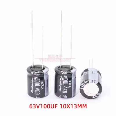 Rubycon yxf 63 v100uf 10x12,5mm Elektrolyt kondensator uf 63V yxf uf/63V Hochfrequenz niedriger Image