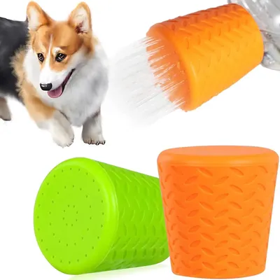 Silikon Haustier Dusch kopf Hund Dusch kopf Flasche Aufsatz tragbare Haustiere Dusche für Haustier Image