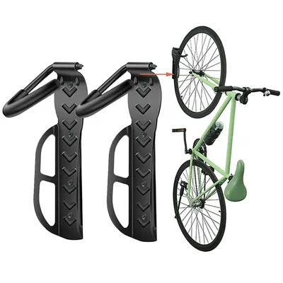 1Pcs Bike Stand Wall Mount Bicycle Holder Mountain Bike Rack Stands Storage Hanger Hook Mounted Rack Stand Steel Black