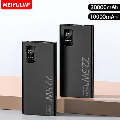 20000 mAh 22,5 W Power Bank 10000 mAh Super Schnelle Aufladung Große Kapazität Digital Display Mobile Batterie Für iPhone Samsung Xiaomi