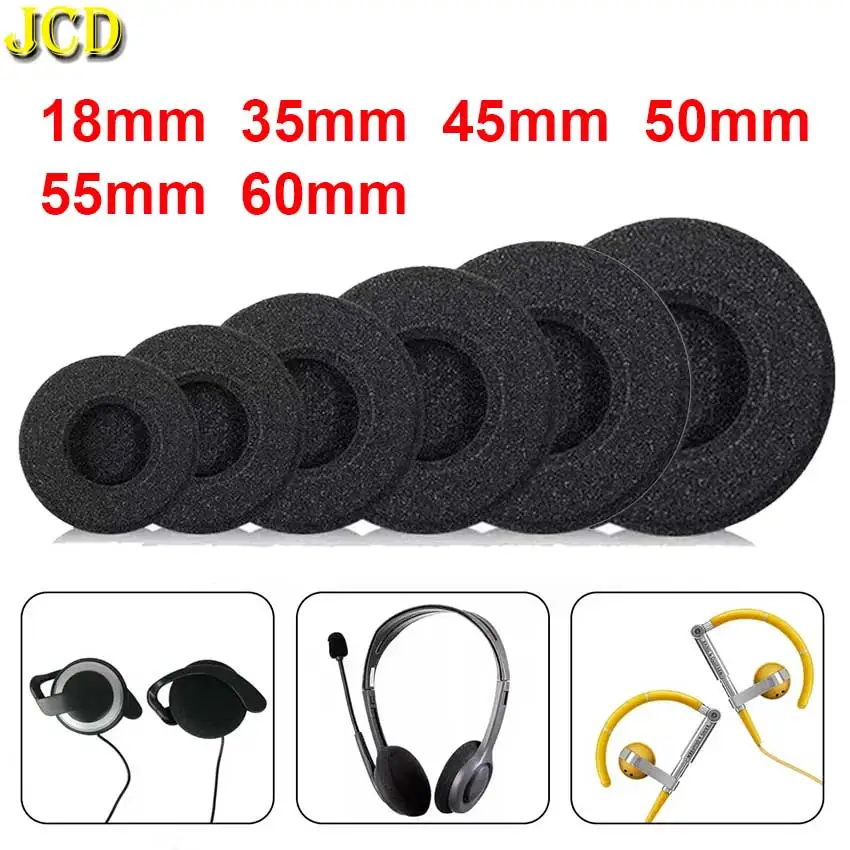 10 Stück 18 mm 35 mm 45 mm 50 mm 55 mm 60 mm Kopfhörer Ersatz Memory Foam Ohrpolster Schwamm Kissenbezüge Kopfhörer Schutzhülle Image