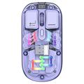 mouse trasparenti a doppia modalità bt5.0 2.4g con commutazione a un pulsante tipo-c mouse ricaricabile da 400 mAh velocità di movimento a tre livelli luci rgb regolabili copertura magnetica per pc