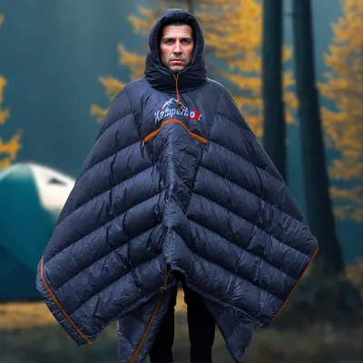 Kamperbox Sleeping Bag Blanket Winter Sleeping Bag Camping Blanket Camping Poncho Synthetic PC600
