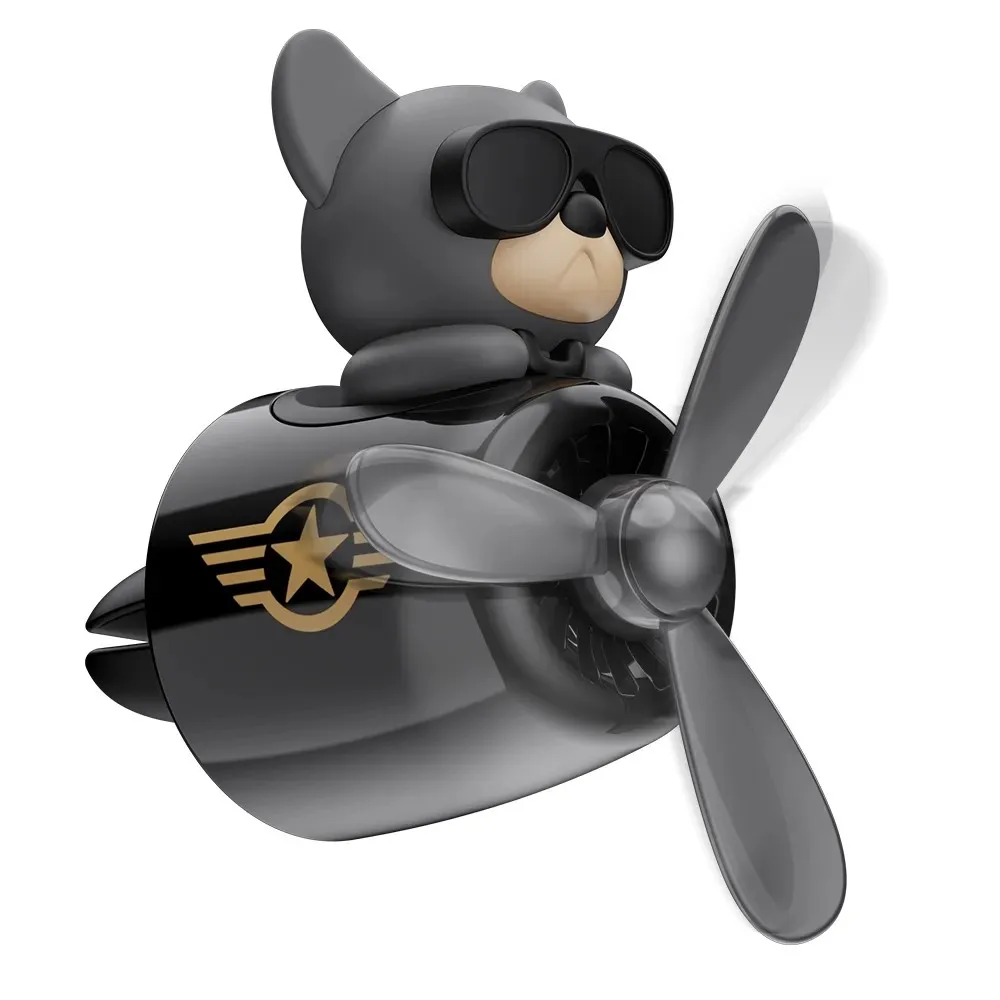 Coole Bulldog Pilot Rotierenden Propeller Auto Lufterfrischer Air Outlet Parfüm Aroma Zubehör Aromatherapie Auto Vent Clip Image