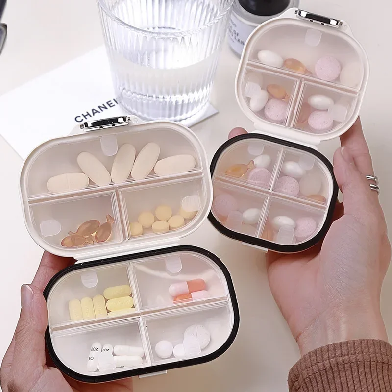 Tragbare Mini-Medizinbox, hohe Schönheit, Reisen für sieben Tage, Multi-Grid-Split-Paket, Pillen, Tabletten, versiegelte Aufbewahrungsbox Image
