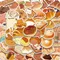 50PCS Nette Cartoon Brot Katze Aufkleber Laptop Wasserdichte Ästhetische Notebook Café Landschaft Wasserdichte Wand Notebook Aufkleber