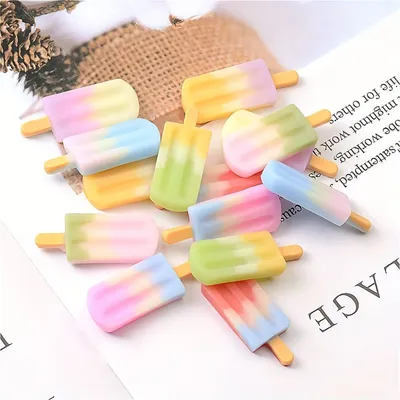7 Stück Eis-Kühlschrankmagnete aus Kunstharz mit Farbverlauf, geeignet für Küche, Zuhause, Image