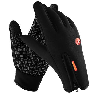 TEMU Touchscreen Winter Cycling Gloves - Warm, Windproof With Polar Fleece & Non-slip Grip For Outdoor Sports Image