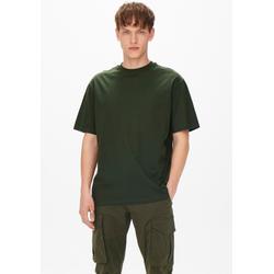 T-Shirt ONLY & SONS "ONSFRED LIFE RLX SS TEE NOOS", Herren, Gr. M, grün (rosin), Single Jersey, Obermaterial: 100% Baumwolle, unifarben, modisch, bequem normal, Rundhals, Kurzarm, Shirts