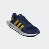 Sneaker ADIDAS SPORTSWEAR, Gr. 44, blau (dunkelblau, cloud weiß, utility gelb), Textil, Leder, Synthetik, sportlich, Schuhe, inspiriert vom Design des adidas LA Trainer