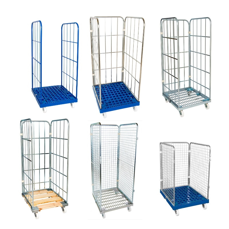 Rollbehälter 1650 KU blau, 724 x 815 mm, Typ 4-seitig, 1 Vorderwand, Cr 3 Image