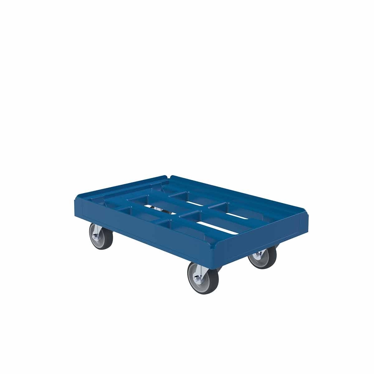 Transportroller KU blau, 610 x 410 mm, offene Variante, ø 100 TPE Image