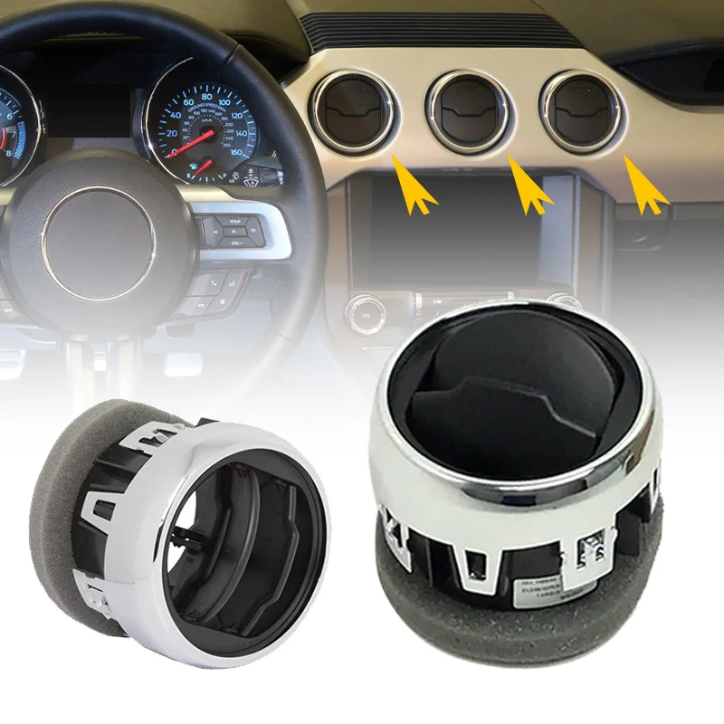 Vorne Innen Armaturenbrett Lamellen Lüftungsschlitze Autozubehör Kunststoff # FR3Z-19893-AE Passend für Ford Mustang 2015 2016 2017 2018–2022 Image