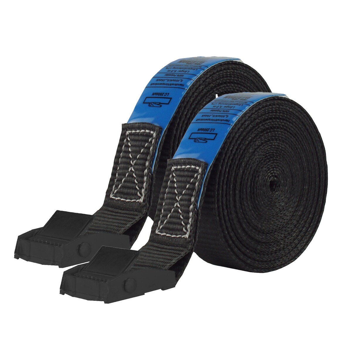 Baumarktplus 2x Profi Spanngurt Gurt Zurrgurt Klemmschloss Auto 1-tlg 5m 250 kg SCHWARZ Image