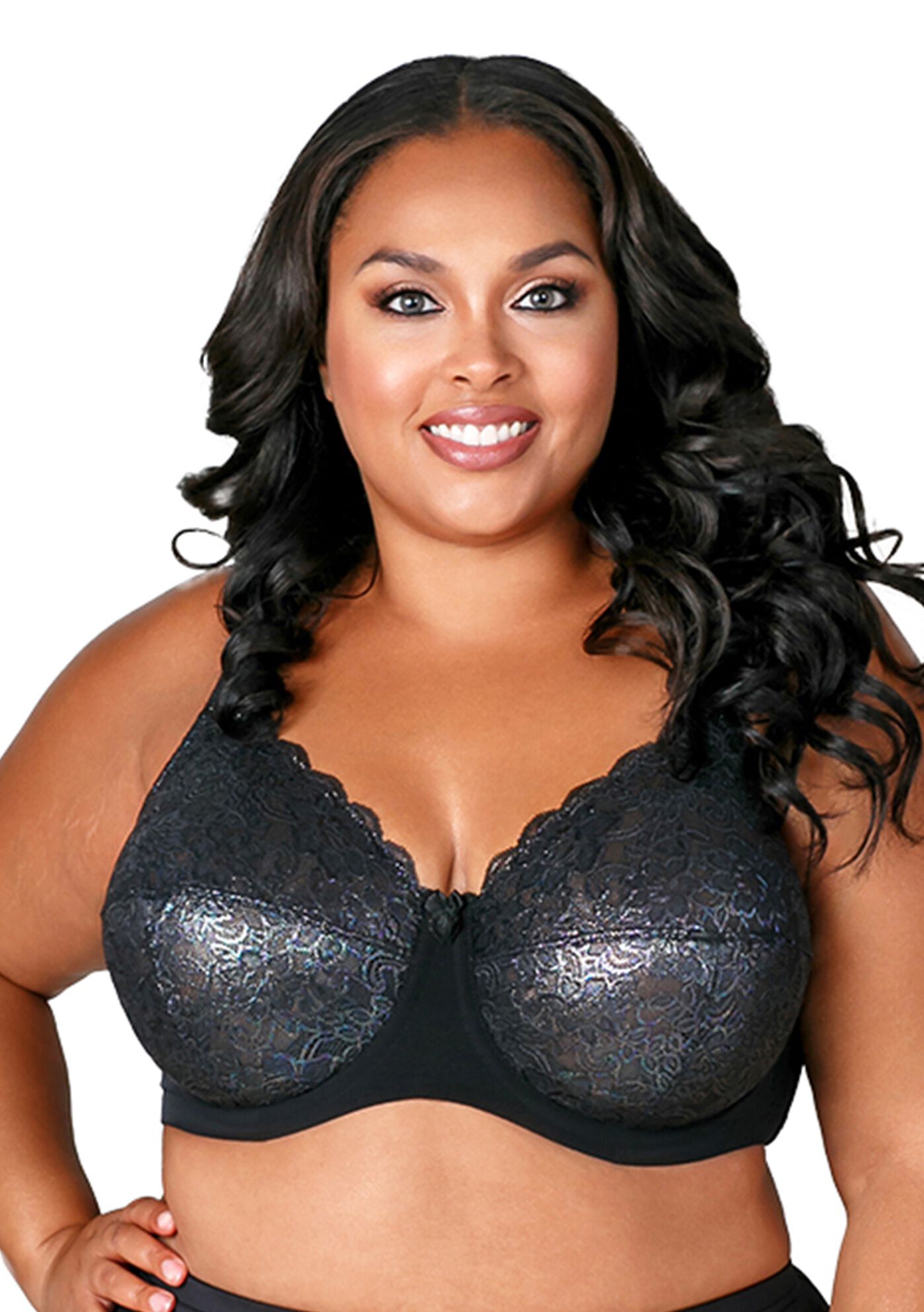 Plus Size Women's Lacey Curves Underwire Bra 2311 by Elila in Mermaid (Size 38 H)