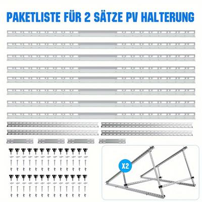 TEMU 118cm Reinforced Expansion Triangle Bracket (2pcs) Photovoltaic Panel Triangle Bracket Solar Panel Triangle Bracket Foldable Rv Balcony Bracket Image