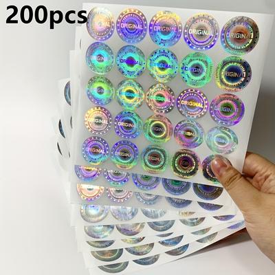 TEMU 200pcs/500pcs Original Security Holographic Labels, Anti-tampering Hologram Sticker For Box Sealing, 30x30m Image