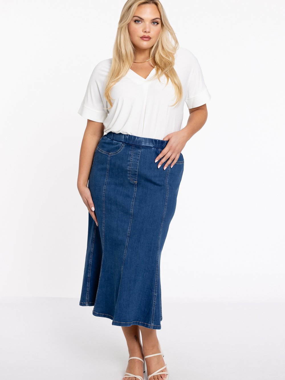 YOEK Rock Damen blau, 50-52