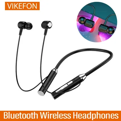 Bluetooth-Kopfhörer, kabellose Kopfhörer, magnetisch, Sport-Nackenbügel, um den Hals hängende TWS-Ohrhörer, Headset mit Mikrofon für Xiaomi iPhone Image