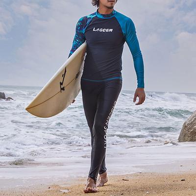Men's Swim Trunks Rash guard Swimsuit Lightweight Long Sleeve Swimwear Swimsuit 2 Piece Swimming Surfing Beach Water Sports Printed Summer Spring Autumn