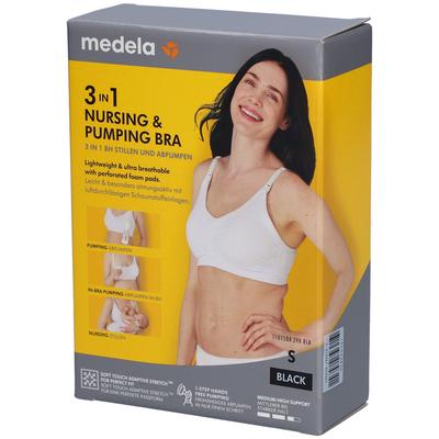 Medela 3in1 nursing & pumping BH S schwarz 1 St Bustier Image