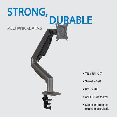 Monitor Arm in Charcoal