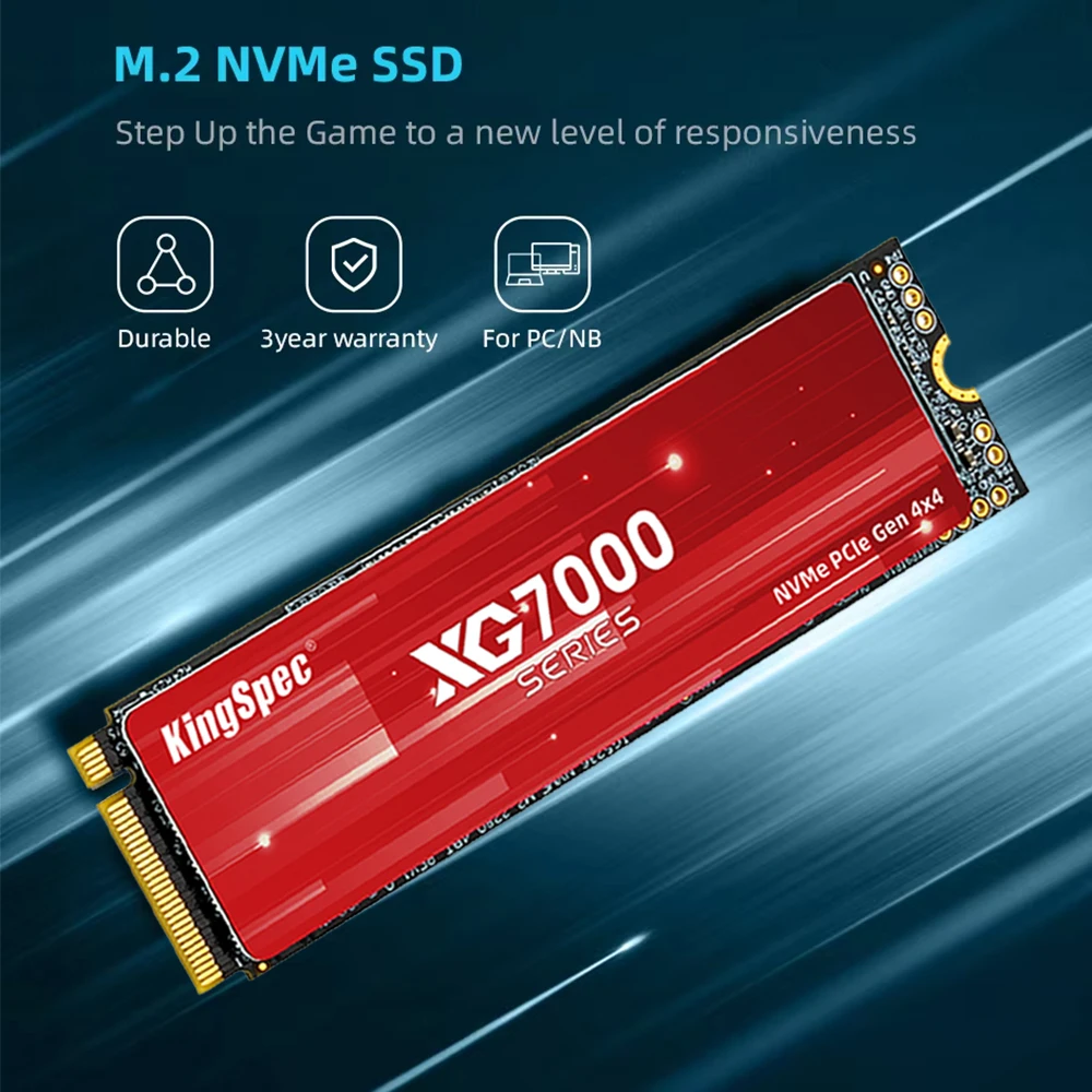 KingSpec SSD M2 PCIe 4.0 NVMe 1 to 2 to 4 to lecteur M 2 2280 HDD Nmve disque dur PCIe4.0 Gen4 SSD interne pour PlayStation 5