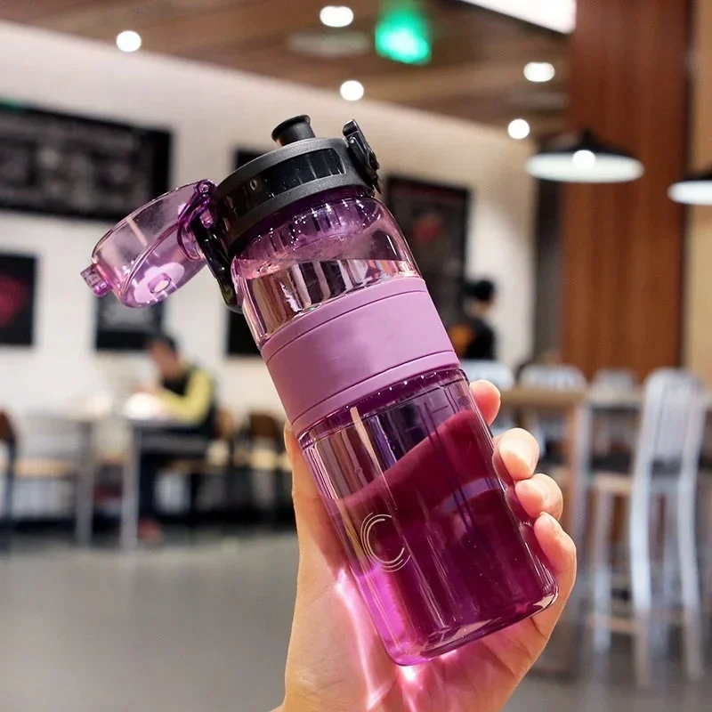 500ML Tragbare Sport Wasser Tasse Übung Wasser Behälter Große Kapazität Student Becher Outdoor Reise Sport Trinken Wasser Flasche Image