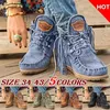 Frauen Stiefeletten Große Größe Wohnungen Schuhe Booties Gladiator Vintage Faux Wildleder Runde Kappe Lace Up Schuh Quasten Botas Mujer