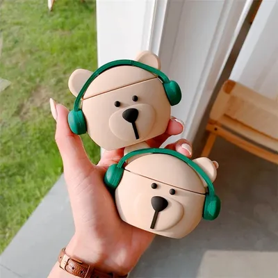 Cartoon Nette 3D Silikon Fall Schutz Abdeckungen für Airpods Pro 1/2/3/4 Funda de Silicona para Image