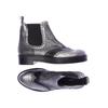 Zinda Damen Stiefelette, Gr. 41, grau, Leder