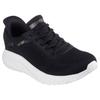 Slip-On Sneaker SKECHERS "BOBS SQUAD CHAOS-CURRENT MUSE", Damen, Gr. 35, schwarz, Textil, casual, Schuhe, Slipper, Freizeitschuh in veganer Verarbeitung