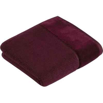 Handtuch VOSSEN "Pure", lila (berry), B:50cm L:100cm, Webfrottier, Obermaterial: 100% Baumwolle, Handtücher (Packung), Baumwolle & VEGAN, mit eleganter Veloursbordüre Image