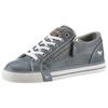 Sneaker MUSTANG SHOES, Damen, Gr. 37, grau, Lederimitat, used, sportlich, Schuhe, mit Reißverschluss, Freizeitschuh, Halbschuh, Schnürschuh