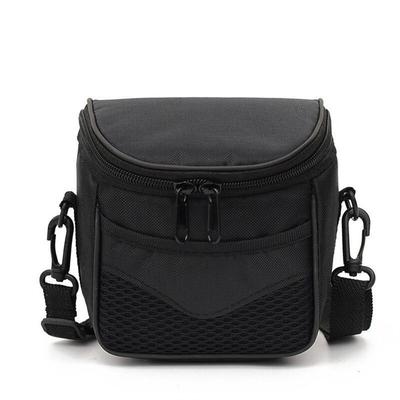 TEMU Black Nylon Slr Camera Bag With Adjustable Strap - Compact Digital Shoulder Bag For Photography & Video Equipment, 13x13x9cm Image