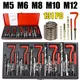 88/131pcs Kit di riparazione filettatura M3 M4 M5 M6 M8 M10 M12 M14 Inserti filettati per la