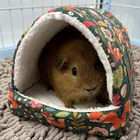 Autunno Inverno Caldo Stampa Letto per Dormire Casa Nido Triangolare per Pet Uccello Pappagallo Coniglio Scoiattolo Cavia Criceto Gabbia Appesa