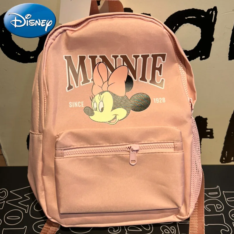 Disney Cartoon Minnie Rucksack Mädchen Rosa Nette Kindergarten Schule Tasche Neue Große Kapazität Student Rucksack