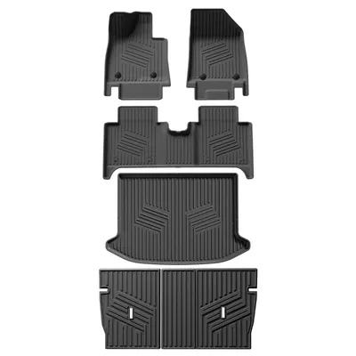for ZEEKR X 5 Seats 2023 2024 Car Floor Mats Cargo Liner Trunk/Backrest Mat TPE 3D All-Weather Accessiories Black