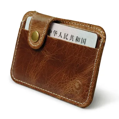 Retro Leather Credit Business Mini Card Wallet 2024 Convenient Man Women Smart Wallet Business Card Holder Cash Wallet Card Case